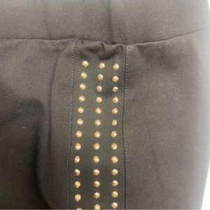 Truth Comfy Casual Stretch Black Pants with Gold Studded Sides Size 1X